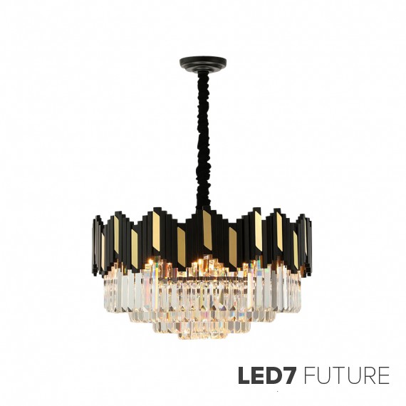 Ritz - ZigZag Black Odeon Chandelier